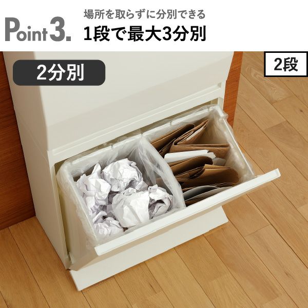 SOLOW 通路で使えるペダル分別ストッカー 1段 | インテリア雑貨・ゴミ箱