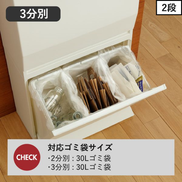 SOLOW 通路で使えるペダル分別ストッカー 1段 | インテリア雑貨・ゴミ箱