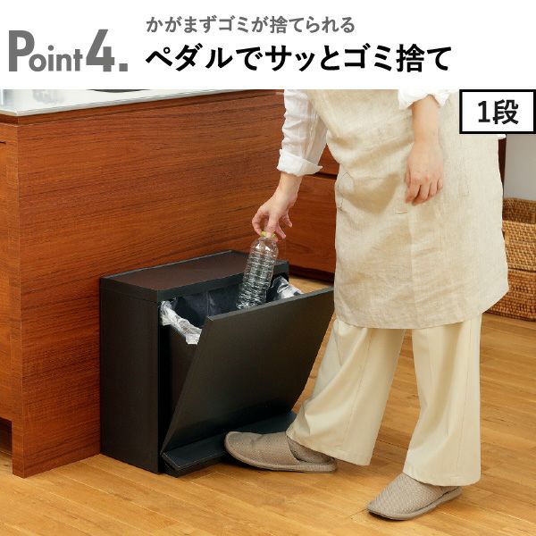 SOLOW 通路で使えるペダル分別ストッカー 2段 | インテリア雑貨・ゴミ箱