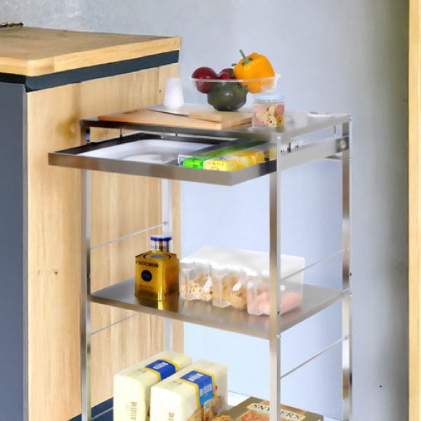 足立製作所 ステンレス作業台ワゴン 引き出し付 | キッチン雑貨・ワゴン