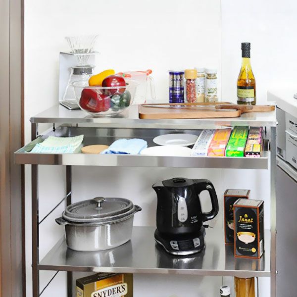 足立製作所 ステンレス作業台ワゴン 引き出し付 | キッチン雑貨・ワゴン