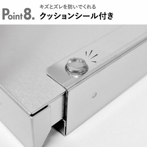 足立製作所 家電下で使うステンレススライドテーブル | キッチン雑貨・レンジ台