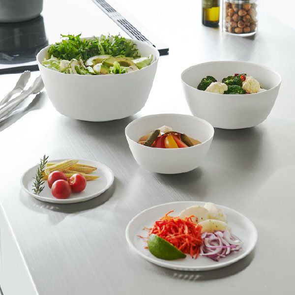 山崎実業 傾けて混ぜやすい調理ボウルセット タワー 電子レンジ対応 tower  | キッチン雑貨・タワーシリーズ