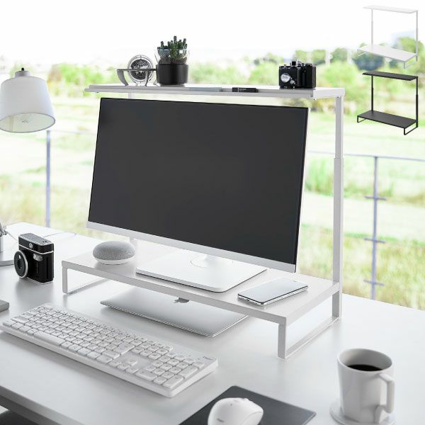 山崎実業 モニター上下ラック タワー 2段 tower | インテリア雑貨・タワーシリーズ