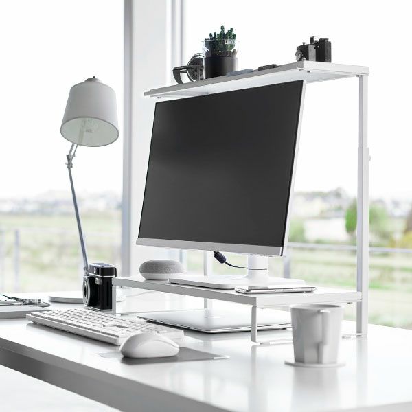 山崎実業 モニター上下ラック タワー 2段 tower | インテリア雑貨・タワーシリーズ