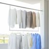 山崎実業 折り畳み伸縮物干し2段ハンガー タワー tower | バスグッズ・タワーシリーズ