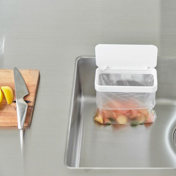 山崎実業 マグネット蓋付きポリ袋ホルダー タワー tower | キッチン雑貨・タワーシリーズ