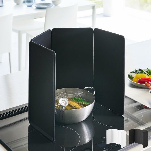  山崎実業 マグネットレンジガード 4枚パネル tower | キッチン雑貨・タワーシリーズ