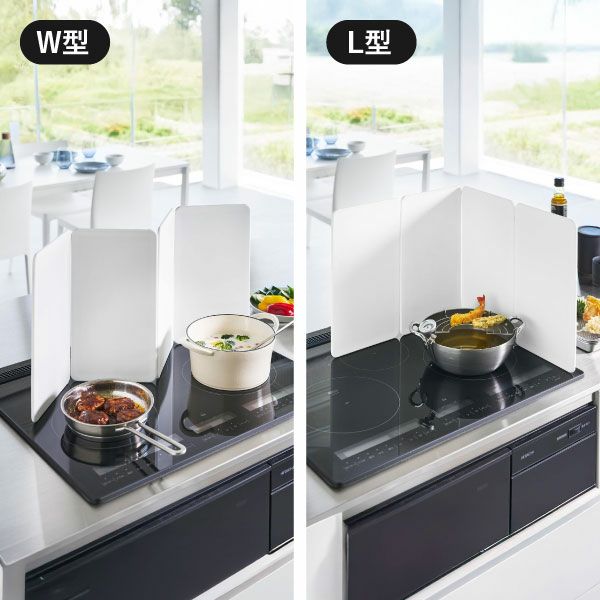  山崎実業 マグネットレンジガード 4枚パネル tower | キッチン雑貨・タワーシリーズ