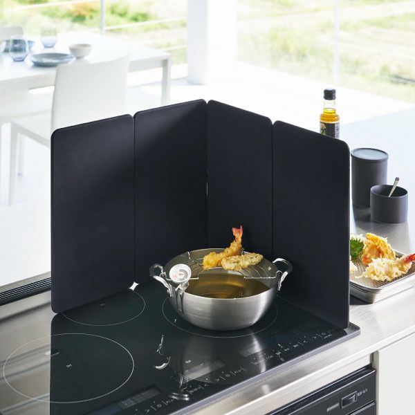  山崎実業 マグネットレンジガード 4枚パネル tower | キッチン雑貨・タワーシリーズ