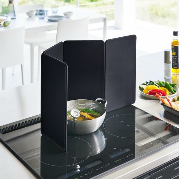  山崎実業 マグネットレンジガード 4枚パネル tower | キッチン雑貨・タワーシリーズ