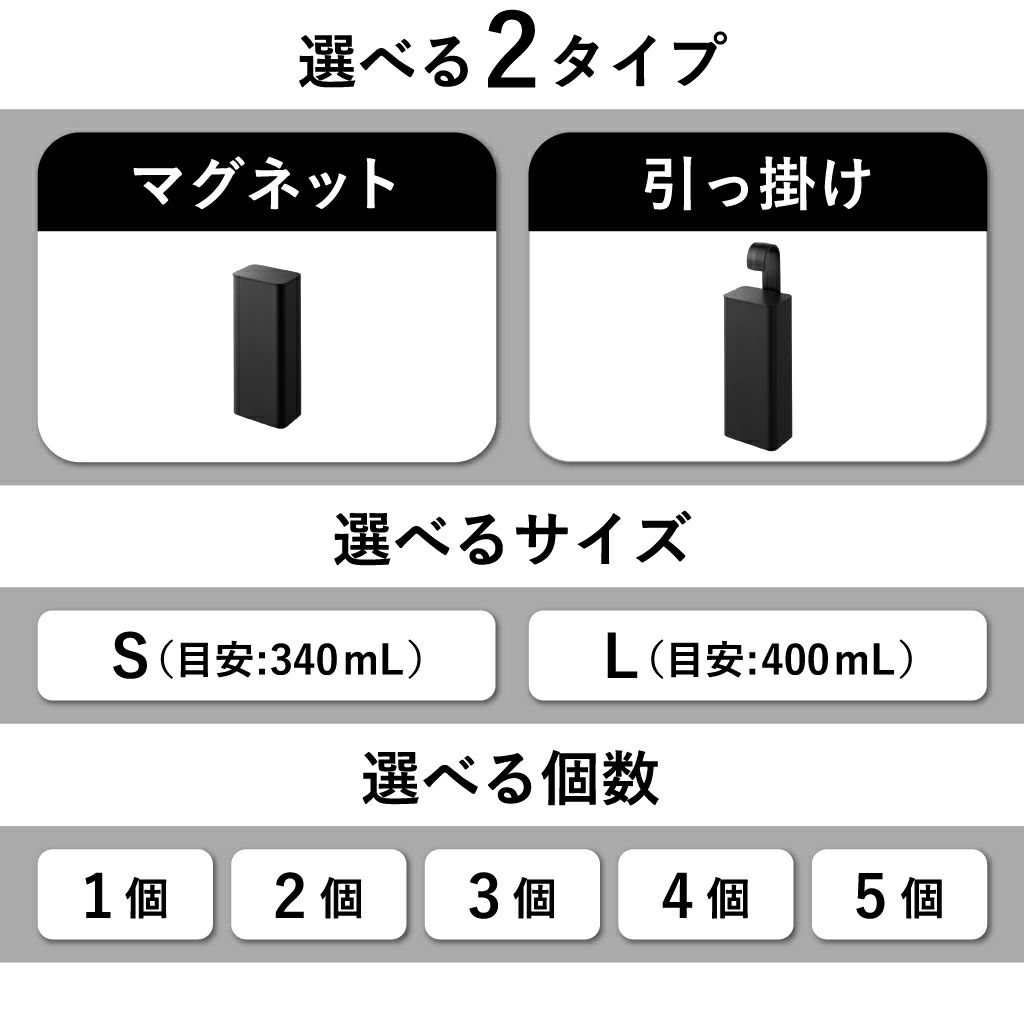山崎実業 バスルーム詰め替えパウチディスペンサー収納ホルダー タワー tower | バスグッズ・タワーシリーズ