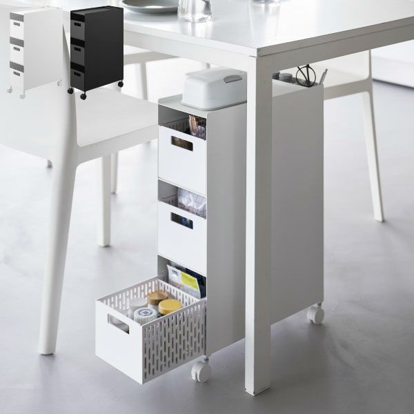 山崎実業 収納バスケットワゴン タワー 3段 tower