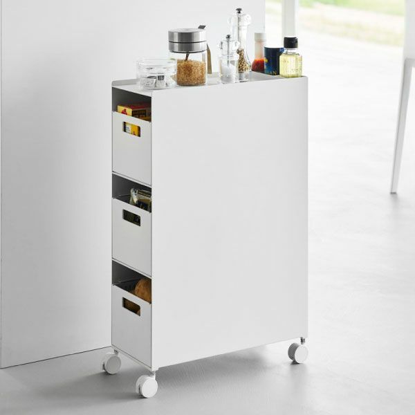 山崎実業 収納バスケットワゴン タワー 3段 tower | キッチン雑貨・タワーシリーズ