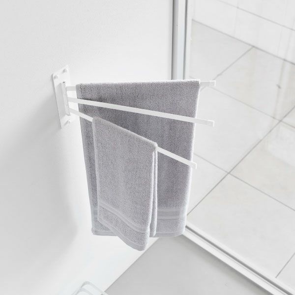 山崎実業 ウォールタオルハンガー タワー 3連 石こうボード壁対応 tower | バスグッズ・タワーシリーズ