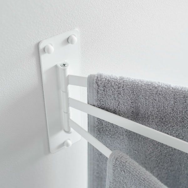 山崎実業 ウォールタオルハンガー タワー 3連 石こうボード壁対応 tower | バスグッズ・タワーシリーズ