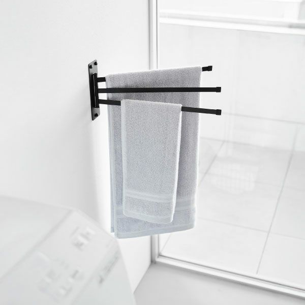 山崎実業 ウォールタオルハンガー タワー 3連 石こうボード壁対応 tower | バスグッズ・タワーシリーズ