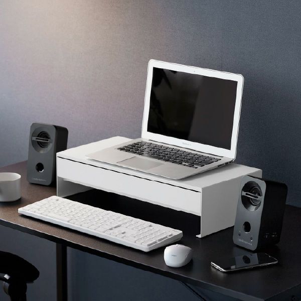 山崎実業 ゲームコントローラーも入る引き出し付きモニター台 タワー tower | インテリア雑貨・タワーシリーズ