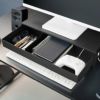 山崎実業 ゲームコントローラーも入る引き出し付きモニター台 タワー tower | インテリア雑貨・タワーシリーズ