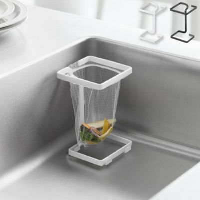 山崎実業 コーナーに置ける水切りネットホルダー タワー スクエア tower | キッチン雑貨・タワーシリーズ