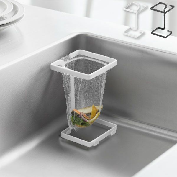 山崎実業 コーナーに置ける水切りネットホルダー タワー スクエア tower | キッチン雑貨・タワーシリーズ