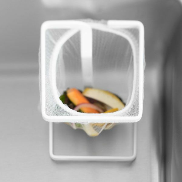 山崎実業 コーナーに置ける水切りネットホルダー タワー スクエア tower | キッチン雑貨・タワーシリーズ