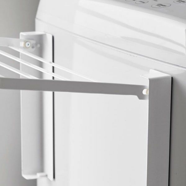 山崎実業 使いやすい高さに開くマグネット洗濯機横折り畳み棚 タワー tower | バスグッズ・タワーシリーズ