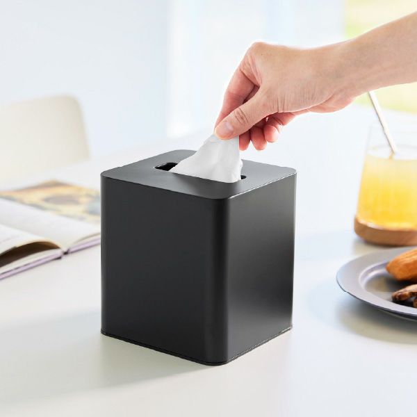 山崎実業 コンパクトティッシュケース タワー スクエア tower | インテリア雑貨・タワーシリーズ