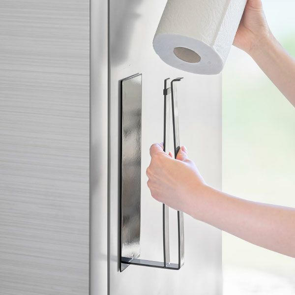 山崎実業 片手でカットマグネットキッチンペーパーホルダー タワー 縦タイプ tower | キッチン雑貨・タワーシリーズ