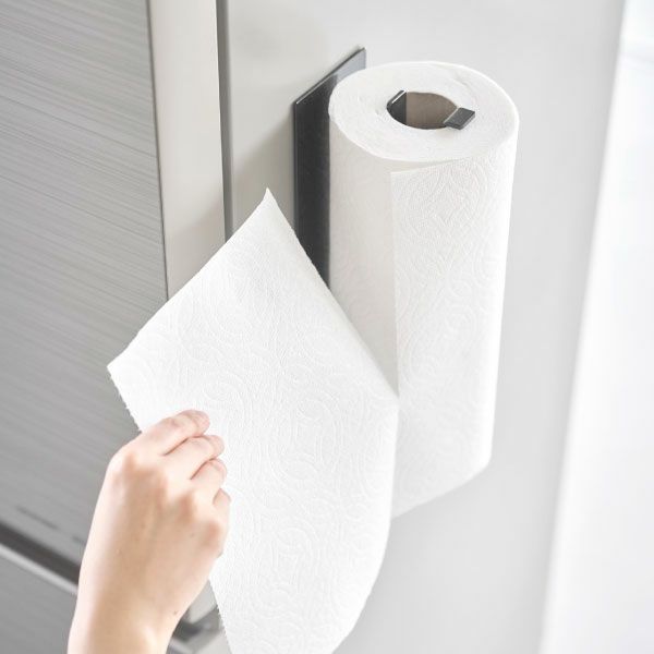 山崎実業 片手でカットマグネットキッチンペーパーホルダー タワー 縦タイプ tower | キッチン雑貨・タワーシリーズ