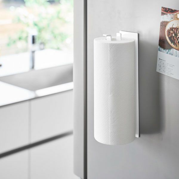 山崎実業 片手でカットマグネットキッチンペーパーホルダー タワー 縦タイプ tower | キッチン雑貨・タワーシリーズ