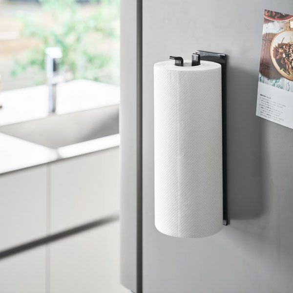山崎実業 片手でカットマグネットキッチンペーパーホルダー タワー 縦タイプ tower | キッチン雑貨・タワーシリーズ