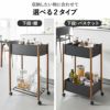 山崎実業 小物トレー付き収納ワゴン 2段リン RIN | キッチン雑貨・リンシリーズ
