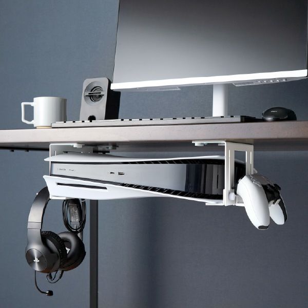 山崎実業 可動式デスク下ゲーム機ホルダー スマート smart | インテリア雑貨・スマートシリーズ