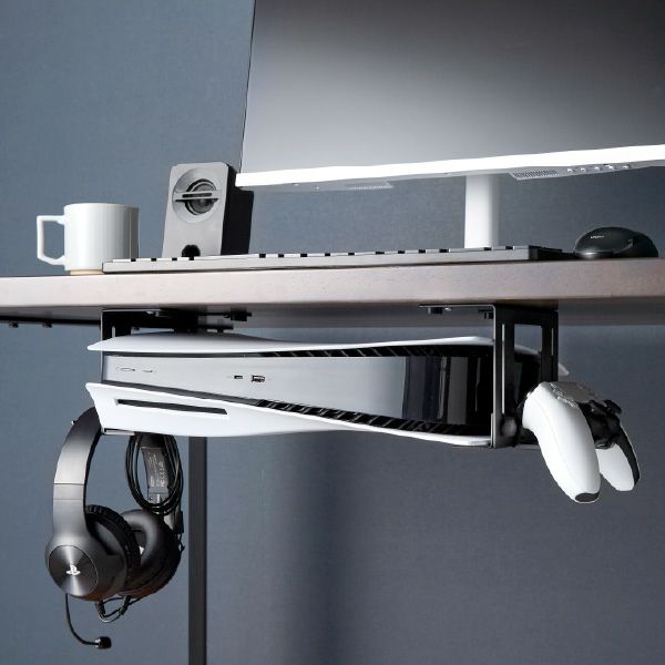 山崎実業 可動式デスク下ゲーム機ホルダー スマート smart | インテリア雑貨・スマートシリーズ