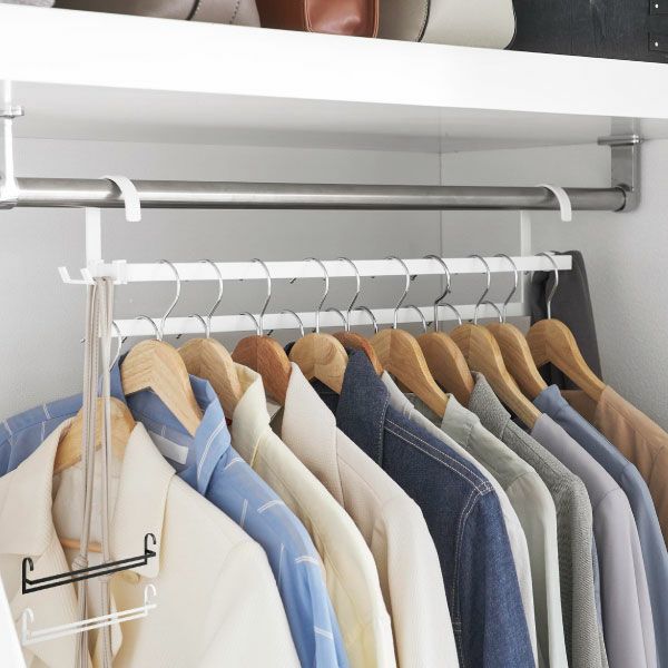 山崎実業 収納力アップ2段衣類ハンガー スマート W60 smart | インテリア雑貨・スマートシリーズ