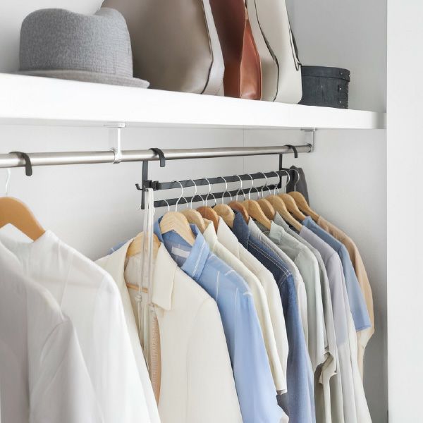 山崎実業 収納力アップ2段衣類ハンガー スマート W60 smart | インテリア雑貨・スマートシリーズ