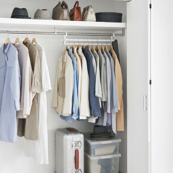 山崎実業 収納力アップ2段衣類ハンガー スマート W60 smart | インテリア雑貨・スマートシリーズ