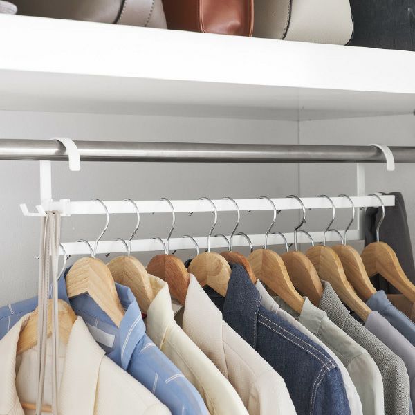 山崎実業 収納力アップ2段衣類ハンガー スマート W60 smart