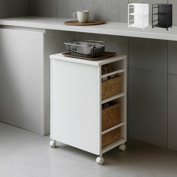 山崎実業 目隠しワゴン タワー 天板付き tower | インテリア雑貨・タワーシリーズ