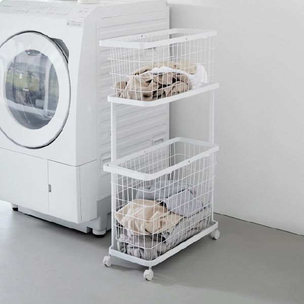 山崎実業 ランドリーワゴン＋バスケット タワー スリム tower | バスグッズ・タワーシリーズ