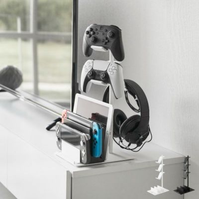 山崎実業 仕切りが動くゲーム機&コントローラースタンド スマート smart | インテリア雑貨・スマートシリーズ