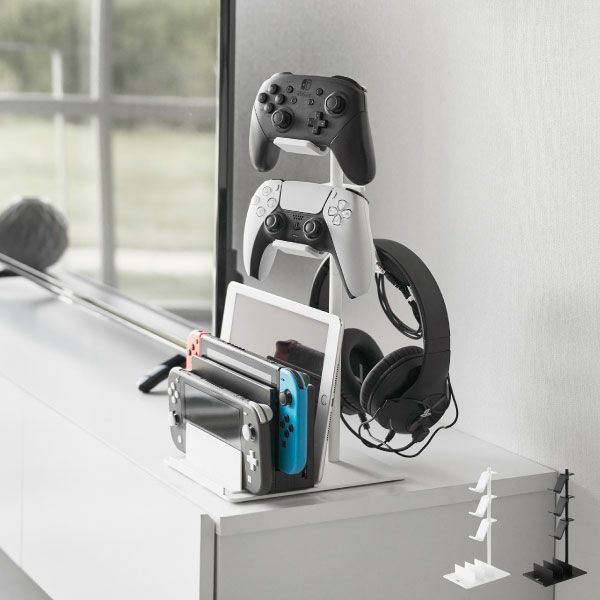 山崎実業 仕切りが動くゲーム機&コントローラースタンド スマート smart | インテリア雑貨・スマートシリーズ