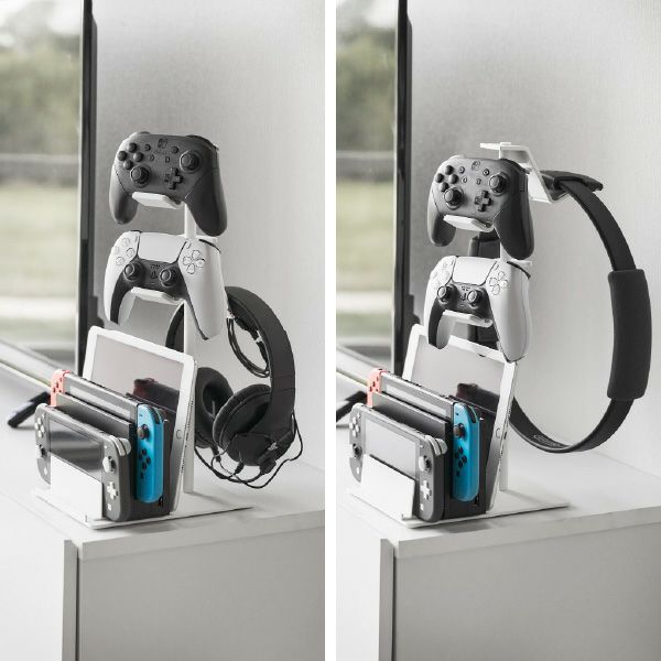 山崎実業 仕切りが動くゲーム機&コントローラースタンド スマート smart | インテリア雑貨・スマートシリーズ