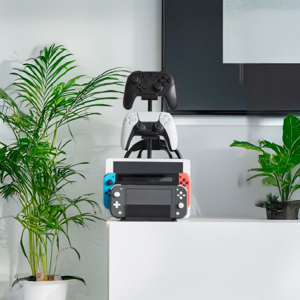 山崎実業 仕切りが動くゲーム機&コントローラースタンド スマート smart | インテリア雑貨・スマートシリーズ