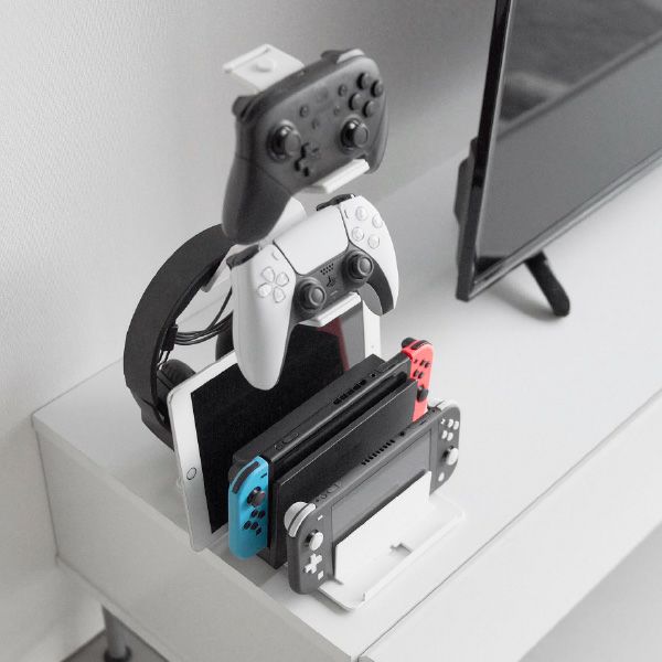 山崎実業 仕切りが動くゲーム機&コントローラースタンド スマート smart | インテリア雑貨・スマートシリーズ