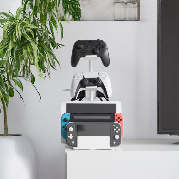 山崎実業 仕切りが動くゲーム機&コントローラースタンド スマート smart | インテリア雑貨・スマートシリーズ