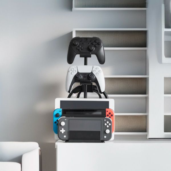 山崎実業 仕切りが動くゲーム機&コントローラースタンド スマート smart | インテリア雑貨・スマートシリーズ