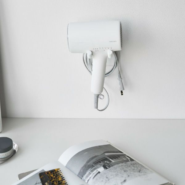 山崎実業 ウォール角度調節ドライヤーホルダー タワー 石こうボード壁対応 tower | バスグッズ・タワーシリーズ