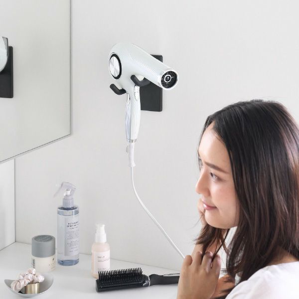 山崎実業 ウォール角度調節ドライヤーホルダー タワー 石こうボード壁対応 tower | バスグッズ・タワーシリーズ